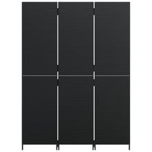Load image into Gallery viewer, Separè 3 Pannelli Nero in Polyrattan