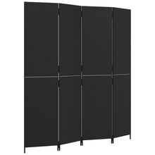 Load image into Gallery viewer, Separè 4 Pannelli Nero in Polyrattan