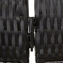 Load image into Gallery viewer, Separè 4 Pannelli Nero in Polyrattan