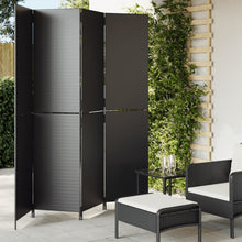 Load image into Gallery viewer, Separè 4 Pannelli Nero in Polyrattan