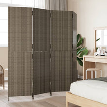 Load image into Gallery viewer, Separè 4 Pannelli Grigio in Polyrattan