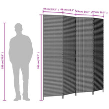Load image into Gallery viewer, Separè 4 Pannelli Grigio in Polyrattan