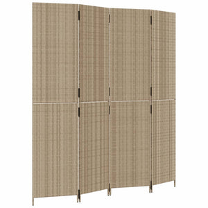 Separè 4 Pannelli Beige in Polyrattan