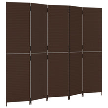 Load image into Gallery viewer, Separè 5 Pannelli Marrone in Polyrattan