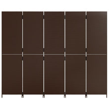 Load image into Gallery viewer, Separè 5 Pannelli Marrone in Polyrattan