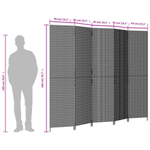 Load image into Gallery viewer, Separè 5 Pannelli Marrone in Polyrattan