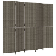 Load image into Gallery viewer, Separè 5 Pannelli Grigio in Polyrattan