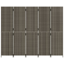 Load image into Gallery viewer, Separè 5 Pannelli Grigio in Polyrattan