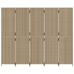 Separè 5 Pannelli Beige in Polyrattan
