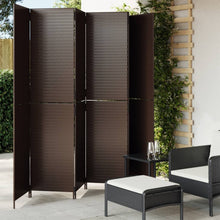 Load image into Gallery viewer, Separè 6 Pannelli Marrone in Polyrattan