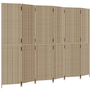 Separè 6 Pannelli Beige in Polyrattan