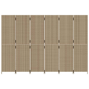 Separè 6 Pannelli Beige in Polyrattan