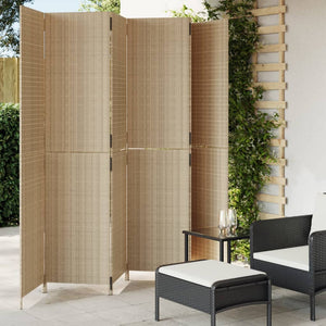 Separè 6 Pannelli Beige in Polyrattan