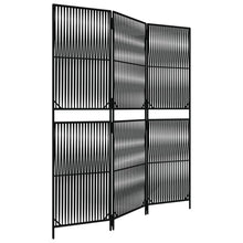 Load image into Gallery viewer, Separè 3 Pannelli Nero in Polyrattan