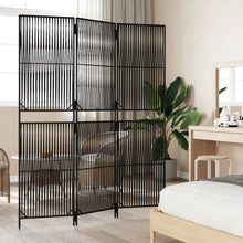 Load image into Gallery viewer, Separè 3 Pannelli Nero in Polyrattan