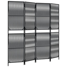 Load image into Gallery viewer, Separè 4 Pannelli Nero in Polyrattan