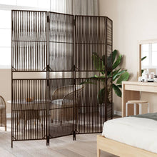 Load image into Gallery viewer, Separè 4 Pannelli Marrone in Polyrattan