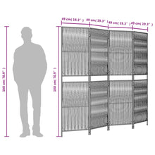 Load image into Gallery viewer, Separè 4 Pannelli Marrone in Polyrattan