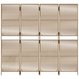 Separè 4 Pannelli Beige in Polyrattan