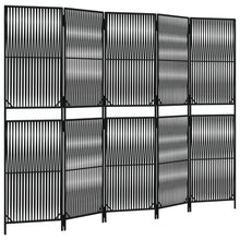 Load image into Gallery viewer, Separè 5 Pannelli Nero in Polyrattan