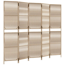 Load image into Gallery viewer, Separè per Ambienti a 5 Pannelli Beige in Polyrattan