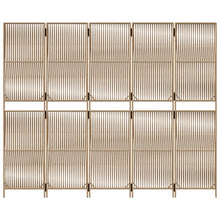 Load image into Gallery viewer, Separè per Ambienti a 5 Pannelli Beige in Polyrattan