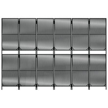 Load image into Gallery viewer, Separè per Ambienti a 6 Pannelli Nero in Polyrattan