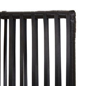 Separè per Ambienti a 6 Pannelli Nero in Polyrattan