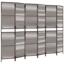 Load image into Gallery viewer, Separè per Ambienti a 6 Pannelli Marrone in Polyrattan