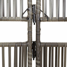 Load image into Gallery viewer, Separè per Ambienti a 6 Pannelli Grigio in Polyrattan