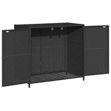 Carica l&#39;immagine nel visualizzatore di Gallery, Armadietto Portaoggetti da Giardino Nero 83x45x76 cm in Polyrattan