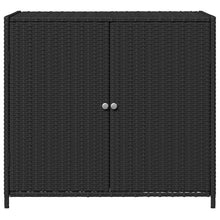 Carica l&#39;immagine nel visualizzatore di Gallery, Armadietto Portaoggetti da Giardino Nero 83x45x76 cm in Polyrattan