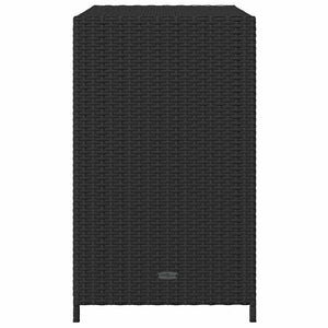 Armadietto Portaoggetti da Giardino Nero 83x45x76 cm in Polyrattan