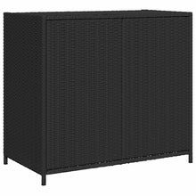 Carica l&#39;immagine nel visualizzatore di Gallery, Armadietto Portaoggetti da Giardino Nero 83x45x76 cm in Polyrattan