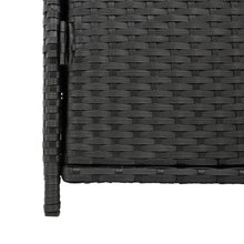 Carica l&#39;immagine nel visualizzatore di Gallery, Armadietto Portaoggetti da Giardino Nero 83x45x76 cm in Polyrattan