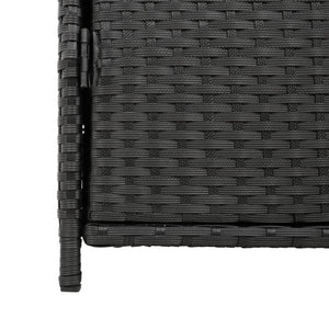 Armadietto Portaoggetti da Giardino Nero 83x45x76 cm in Polyrattan