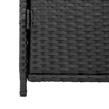 Carica l&#39;immagine nel visualizzatore di Gallery, Armadietto Portaoggetti da Giardino Nero 83x45x76 cm in Polyrattan