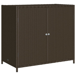 Armadietto Portaoggetti da Giardino Marrone 83x45x76 cm in Polyrattan