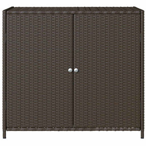 Armadietto Portaoggetti da Giardino Marrone 83x45x76 cm in Polyrattan