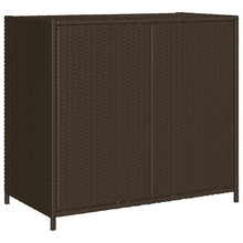 Carica l&#39;immagine nel visualizzatore di Gallery, Armadietto Portaoggetti da Giardino Marrone 83x45x76 cm in Polyrattan