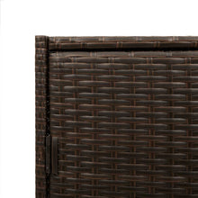 Carica l&#39;immagine nel visualizzatore di Gallery, Armadietto Portaoggetti da Giardino Marrone 83x45x76 cm in Polyrattan
