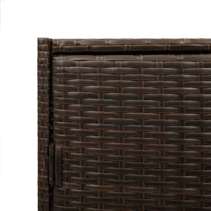 Armadietto Portaoggetti da Giardino Marrone 83x45x76 cm in Polyrattan