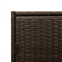 Carica l&#39;immagine nel visualizzatore di Gallery, Armadietto Portaoggetti da Giardino Marrone 83x45x76 cm in Polyrattan