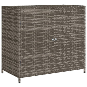 Armadietto Portaoggetti da Giardino Grigio 83x45x76 cm in Polyrattan