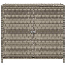 Carica l&#39;immagine nel visualizzatore di Gallery, Armadietto Portaoggetti da Giardino Grigio 83x45x76 cm in Polyrattan