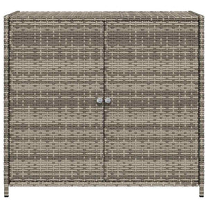 Armadietto Portaoggetti da Giardino Grigio 83x45x76 cm in Polyrattan