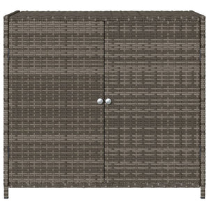 Armadietto Portaoggetti da Giardino Grigio 83x45x76 cm in Polyrattan