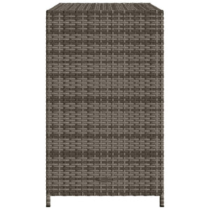 Armadietto Portaoggetti da Giardino Grigio 83x45x76 cm in Polyrattan