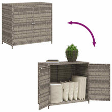 Carica l&#39;immagine nel visualizzatore di Gallery, Armadietto Portaoggetti da Giardino Grigio 83x45x76 cm in Polyrattan
