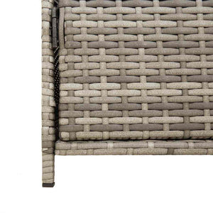 Armadietto Portaoggetti da Giardino Grigio 83x45x76 cm in Polyrattan
